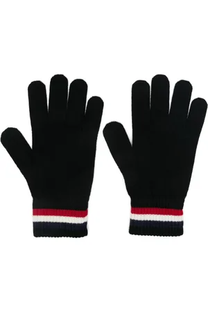 Moncler Gants en laine à rayures tricolores