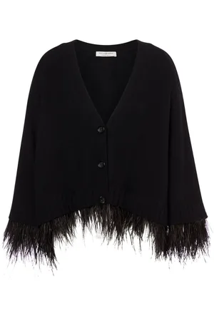 Serafini Cardigan à détails de plumes