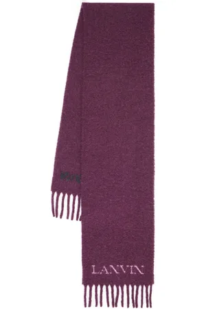 Lanvin écharpe frangée à logo en jacquard