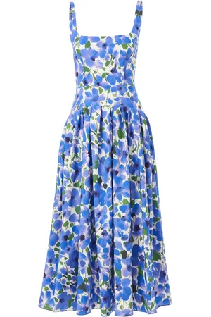 Carolina Herrera Robe mi-longue à fleurs