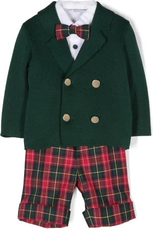 COLORICHIARI Ensemble haut-pantalon à motif tartan
