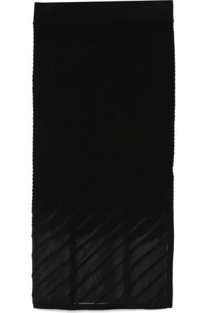 DKNY Jupe mi-longue nervurée à design sans coutures