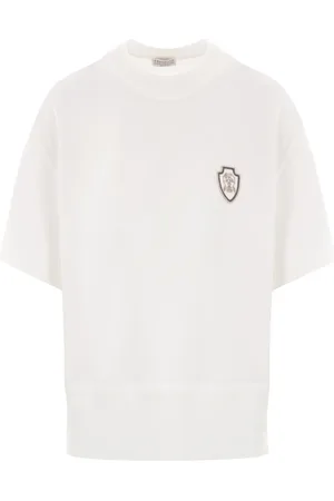 Brunello Cucinelli T-shirt à logo brodé