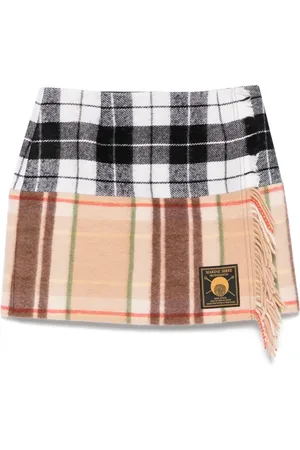 Marine Serre Minijupe à motif tartan