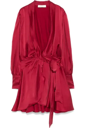 ZIMMERMANN Robe en soie à design cache-cœur