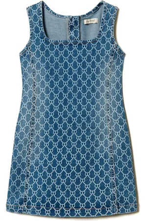 Twin-Set Robe en jean à motif monogrammé