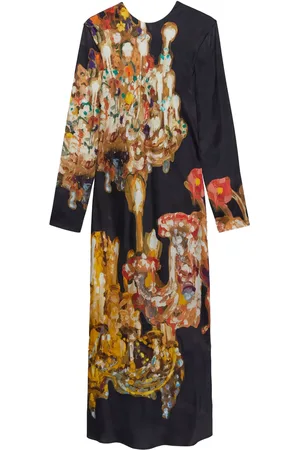 Msgm Robe imprimée à coupe longue