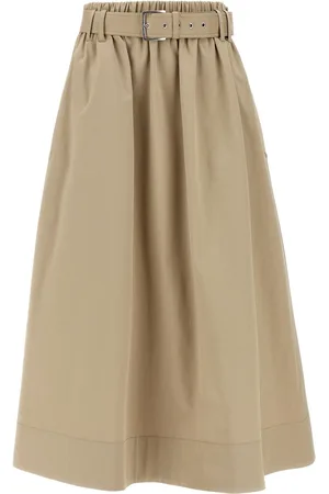 Brunello Cucinelli Jupe mi-longue à taille ceinturée