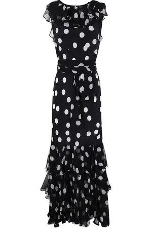RIXO London Robe longue à pois