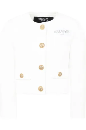 Balmain Veste à logo brodé