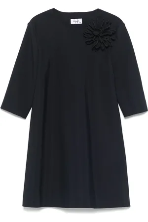 Il gufo Robe à fleurs appliquées