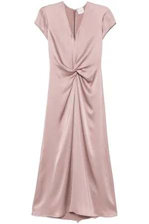 ALYSI Robe en satin à coupe longue