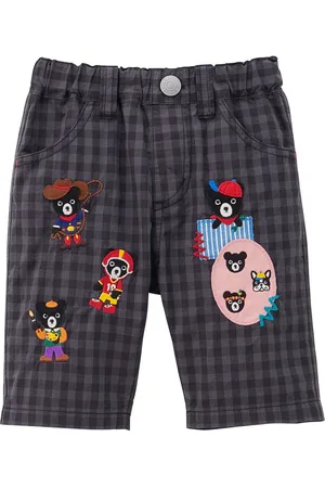 Miki House Pantalon à détail de patch