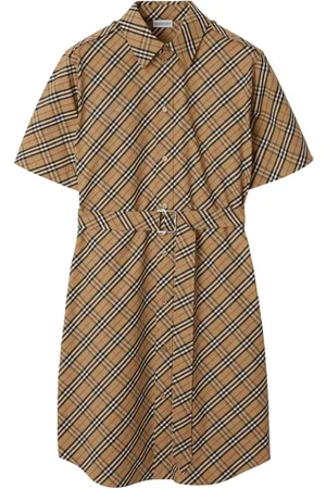 Burberry Robe en coton à carreaux