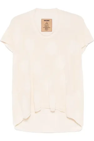 UMA WANG T-shirt en maille fine à design nervuré
