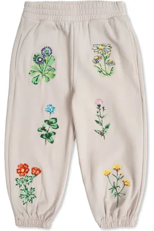 Stella McCartney Pantalon à fleurs brodées