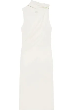 Courrèges Robe mi-longue à détails drapés