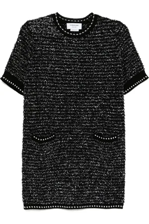 Thom Browne Robe en tweed à coupe courte