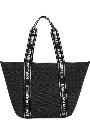 Karl Lagerfeld Sac de plage Signature en raphia