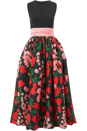 Carolina Herrera Robe mi-longue à fleurs