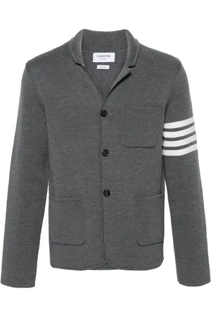 Thom Browne Blazer en maille à détail 4 bandes signature