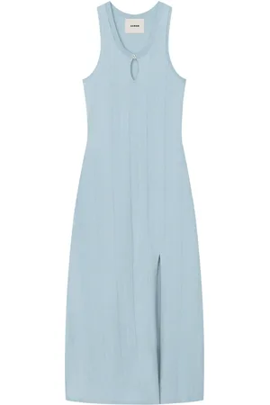 AERON Robe fendue à coupe mi-longue