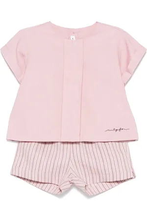 Il gufo Ensemble haut-short à rayures