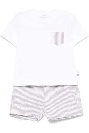 Il gufo Ensemble haut-short à rayures