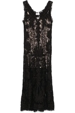 P.A.R.O.S.H. Robe en dentelle à coupe longue