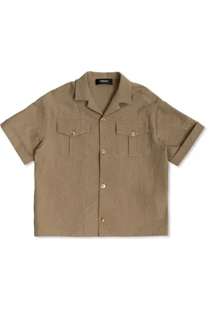 VERSACE Chemise à logo brodé