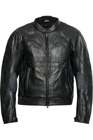 Vetements Veste en cuir à fermeture zippée