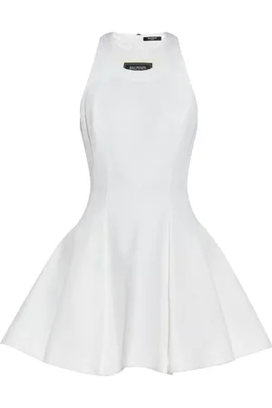 Balmain Robe courte à design plissée