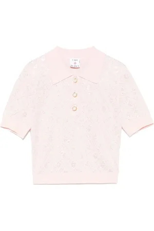 Casablanca Polo à motif monogrammé en cristaux