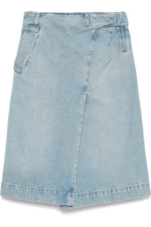 Victoria Beckham Jupe en jean à coupe mi-longue