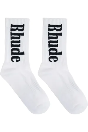 Rhude Chaussettes à logo intarsia