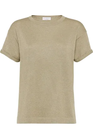 Brunello Cucinelli T-shirt à effet lurex
