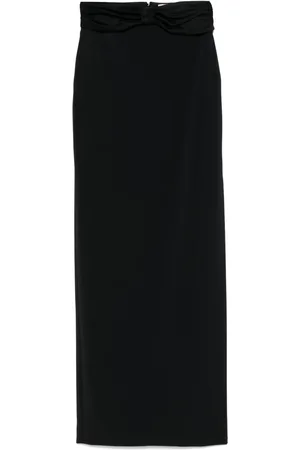 Elisabetta Franchi Jupe longue à nœud satiné