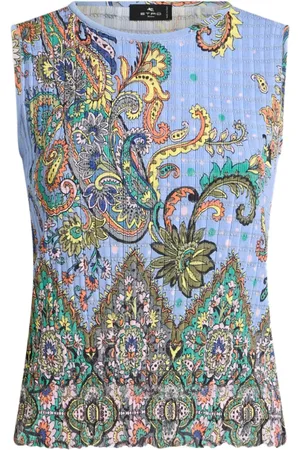 Etro Haut en maille à fleurs