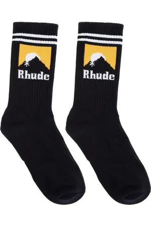 Rhude Chaussettes à logo en intarsia