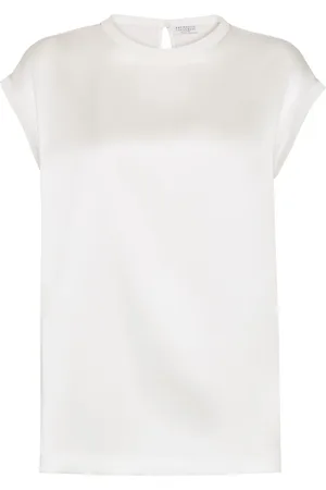 Brunello Cucinelli T-shirt à ornements métalliques