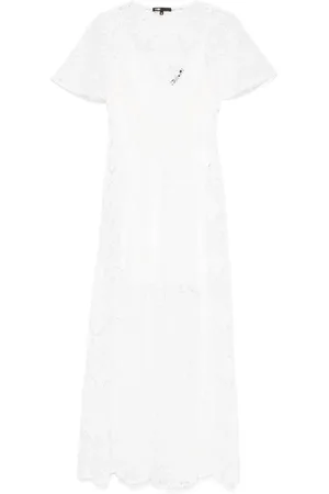 Maje Robe en dentelle fleurie à coupe longue