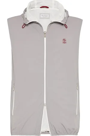 Brunello Cucinelli Gilet à logo brodé