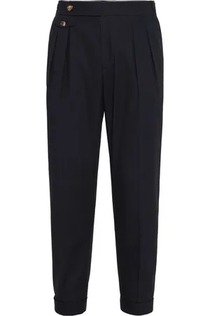 Brunello Cucinelli Pantalon court à détails plissés