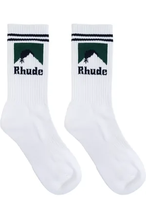 Rhude Chaussettes à logo intarsia