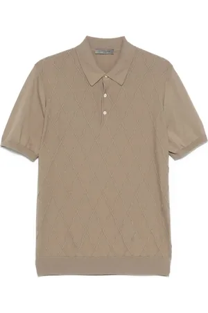 corneliani Polo à empiècements contrastants