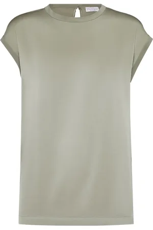 Brunello Cucinelli T-shirt à ornements métalliques