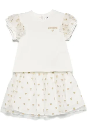 Moschino Ensemble-jupe à motif cœur en jacquard
