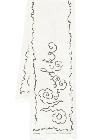 Nanushka Foulard en soie à franges