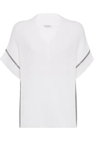 Brunello Cucinelli T-shirt à ornements métalliques
