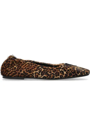 Golden Goose Ballerines satinées à imprimé léopard